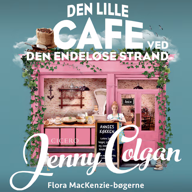 Omslag: Den lille cafe ved den endeløse strand