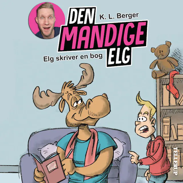 Omslag: Den Mandige Elg #3: Elg skriver en bog