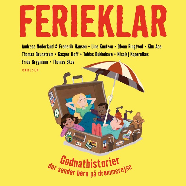 Omslag: Ferieklar - Godnathistorier der sender børn på drømmerejse
