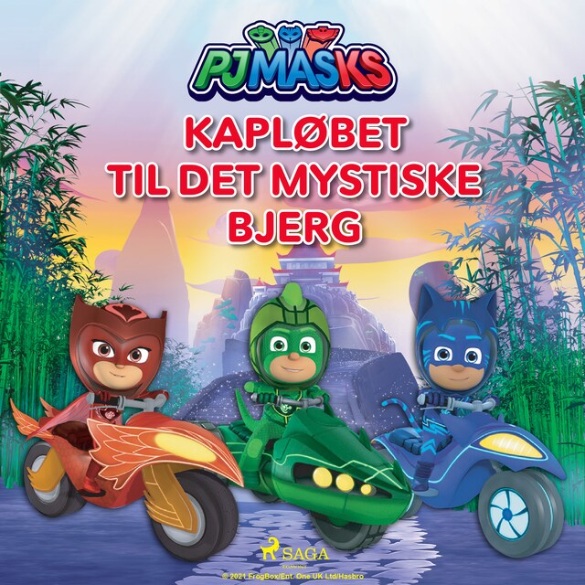 Omslag: Pyjamasheltene - Kapløbet til Det mystiske bjerg