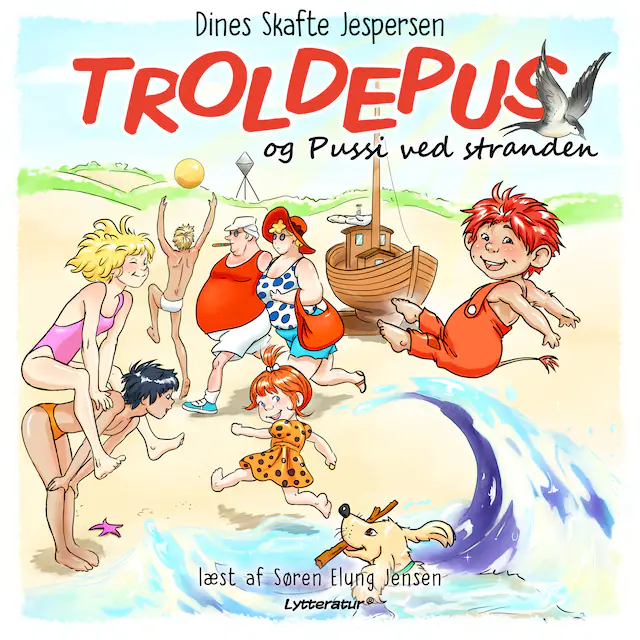 Omslag: Troldepus og Pussi ved stranden